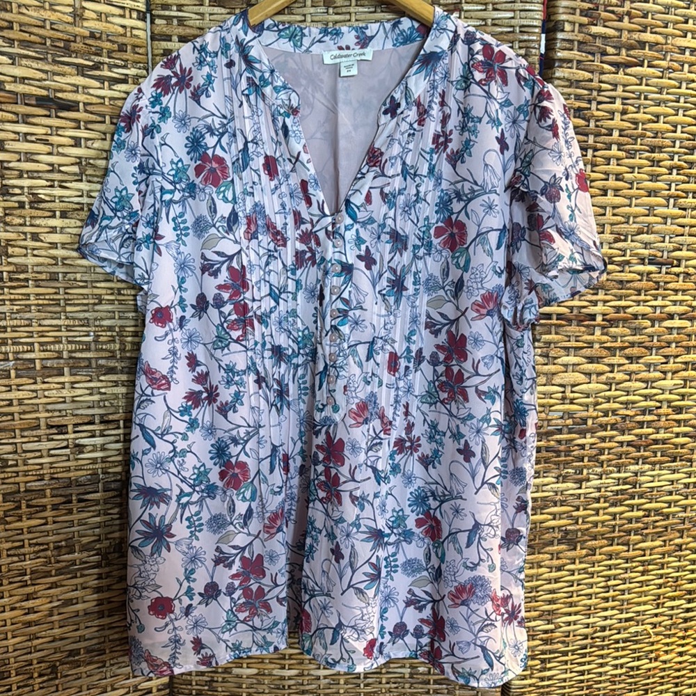 Coldwater Creek Floral Print Women's Top - Multicolor